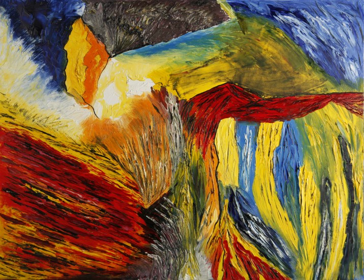 'Creative Mind' - Oil painting on canvas, 36 inches wide by 28 inches high, completed Autumn 2012.