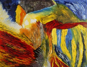 'Creative Mind' - Oil painting on canvas, 36 inches wide by 28 inches high, completed Autumn 2012.