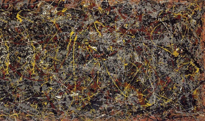 No. 5 (1948) by Jackson Pollock. 243.8 x 121.9 cm (8ft by 4ft) 
