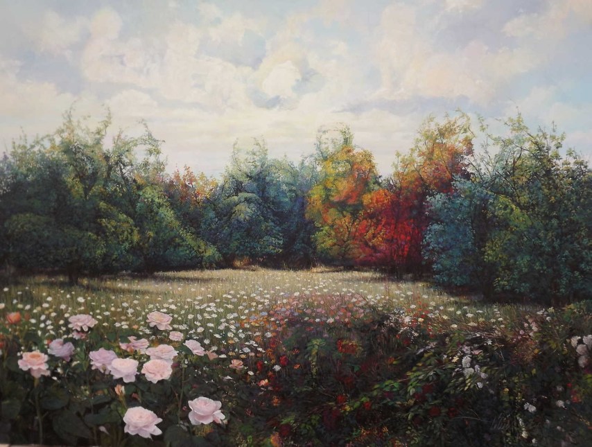 Family & Beyond by Titus Agbara Medium: oil on canvas Size: 60inches x80inches