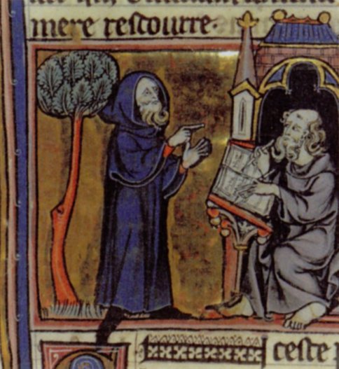 Ancient Merlin Illustration circa 1300