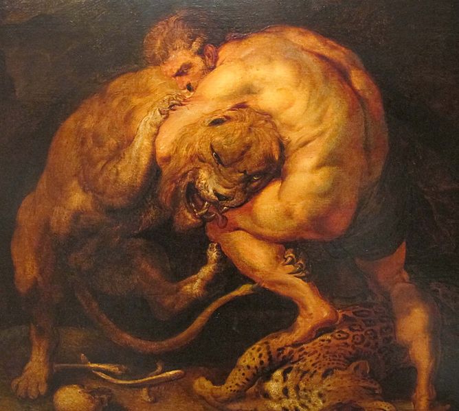 'Hercules Fight With The Nemean Lion' by Peter Paul Rubens