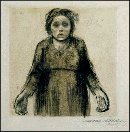 Anguish: The Widow [1916] by Käthe Kollwitz.
